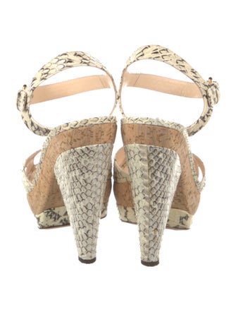 Prada Snakeskin Animal Print Espadrilles