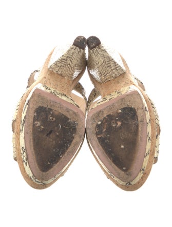 Prada Snakeskin Animal Print Espadrilles