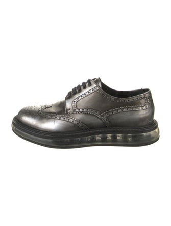 Prada Patent Leather Eyelet Trim Brogues