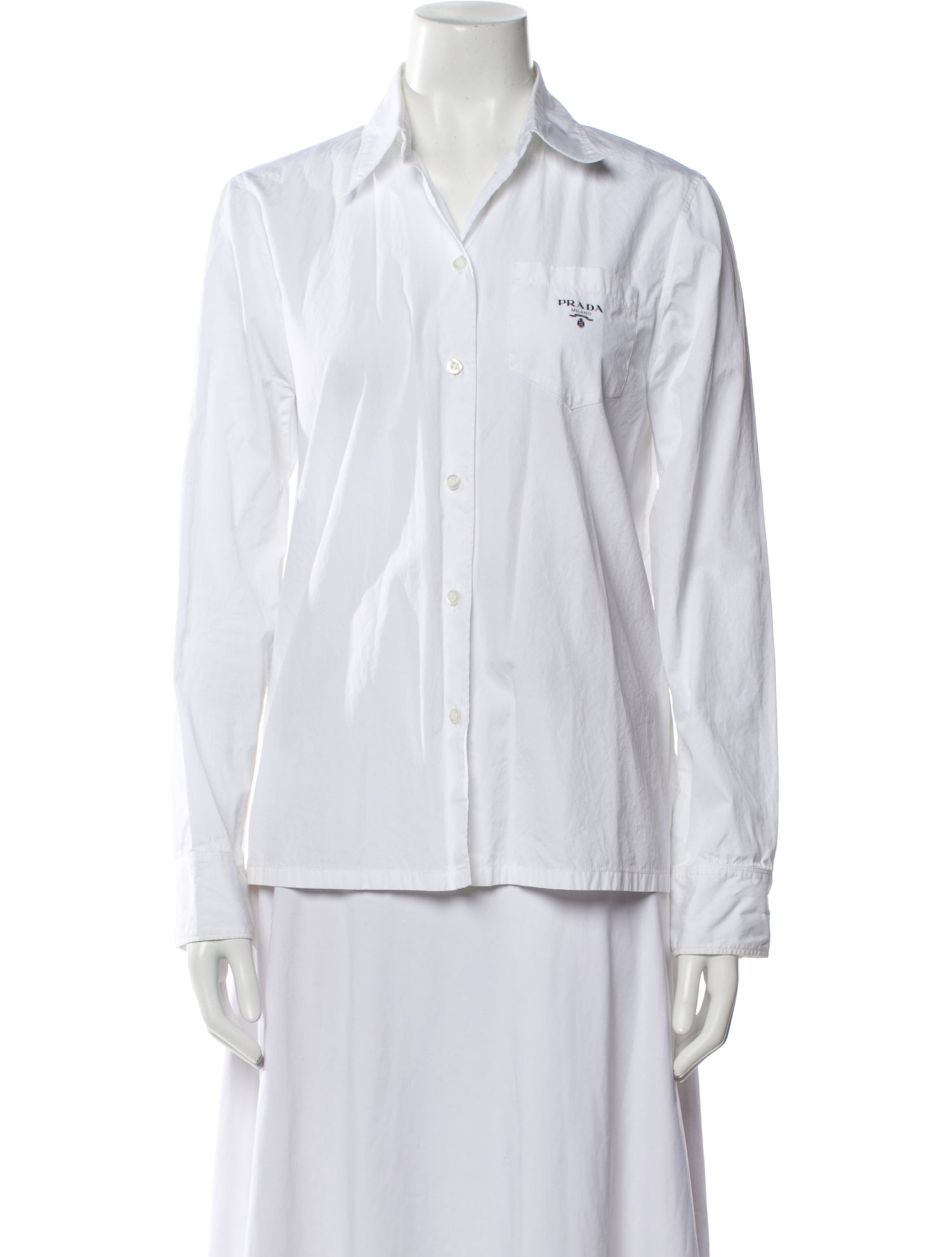 Prada 2021 Long Sleeve Button-Up Top