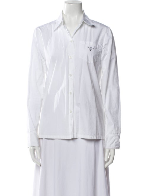 Prada 2021 Long Sleeve Button-Up Top