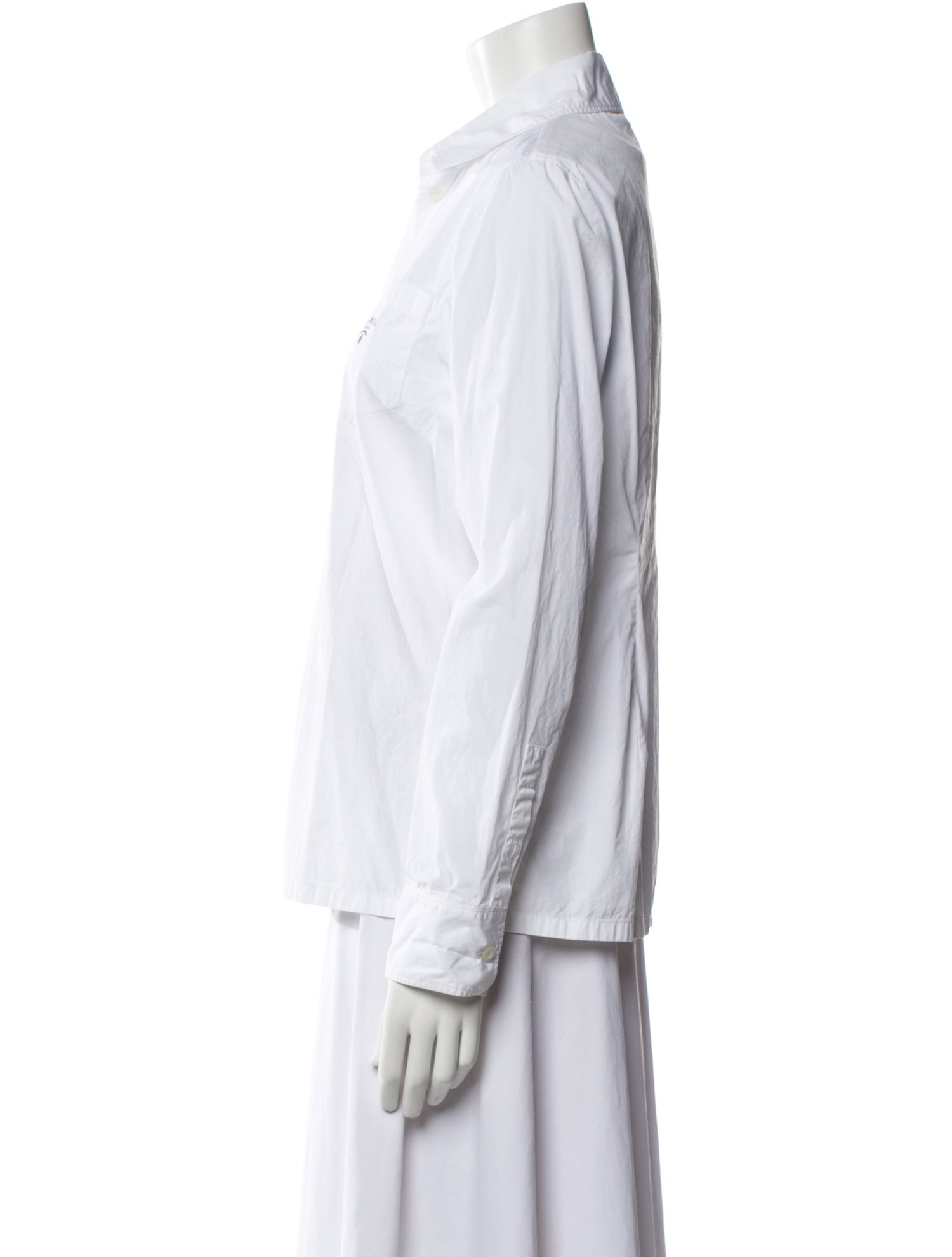 Prada 2021 Long Sleeve Button-Up Top