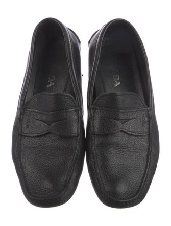 Prada Embossed Leather Raw-Edge Trim Drivers