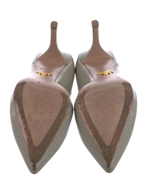 Prada Patent Leather Cutout Accent Pumps