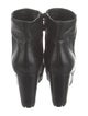 Prada Embossed Leather Embroidered Accent Boots