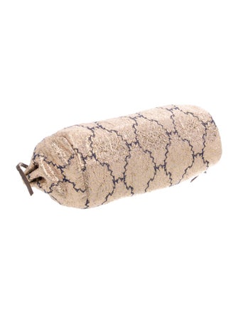 Prada Enameled Metal Triangle Top Handle Bag