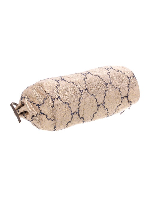 Prada Enameled Metal Triangle Top Handle Bag