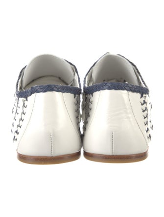 Prada Leather Patterned Slingback Flats