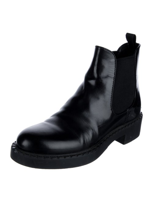 Prada Leather Chelsea Boots
