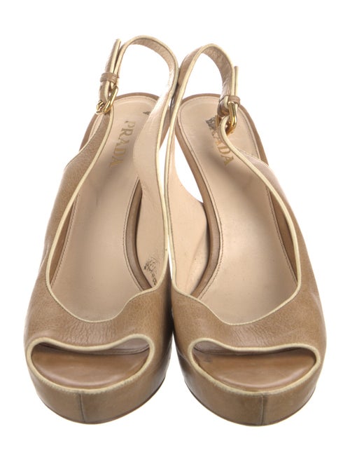Prada Leather Slingback Sandals