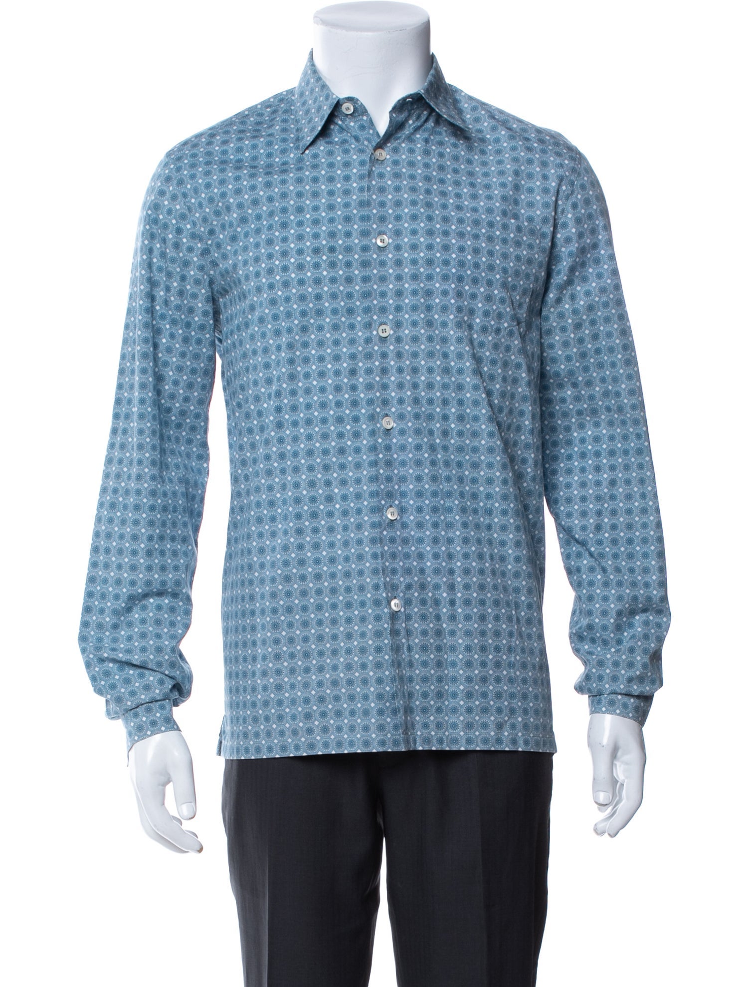 Prada 2018 Printed Denim Shirt