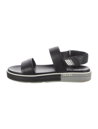 Prada Leather Slingback Sandals