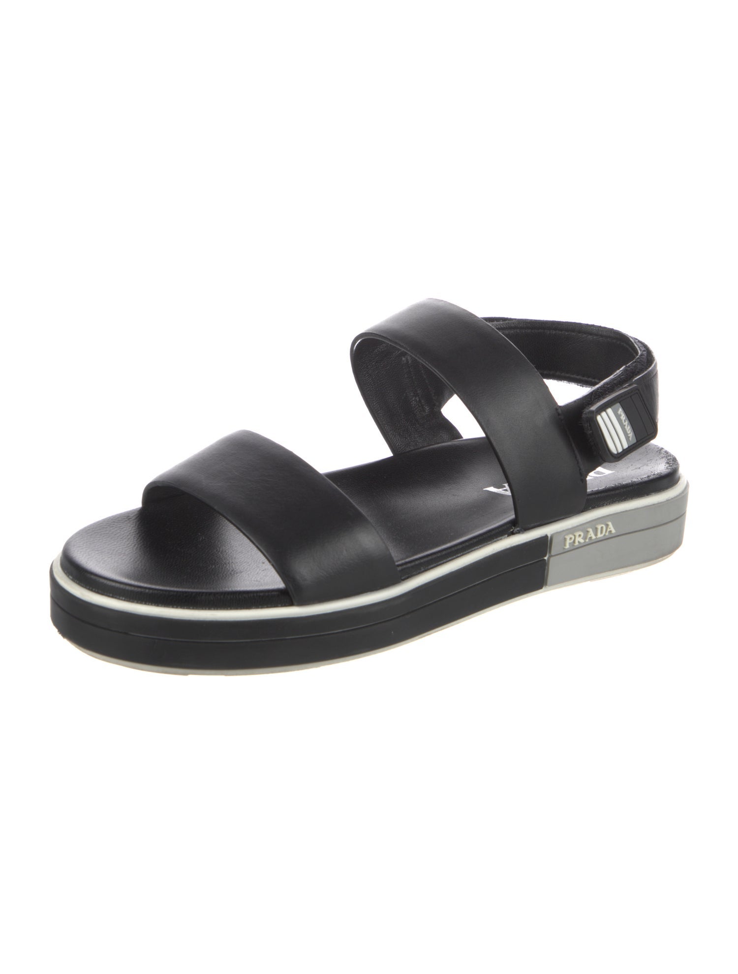 Prada Leather Slingback Sandals