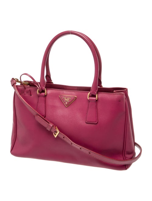 Prada Enameled Metal Triangle Top Handle Bag