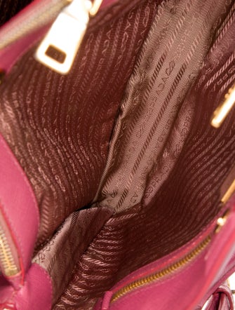 Prada Enameled Metal Triangle Top Handle Bag