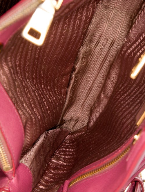 Prada Enameled Metal Triangle Top Handle Bag