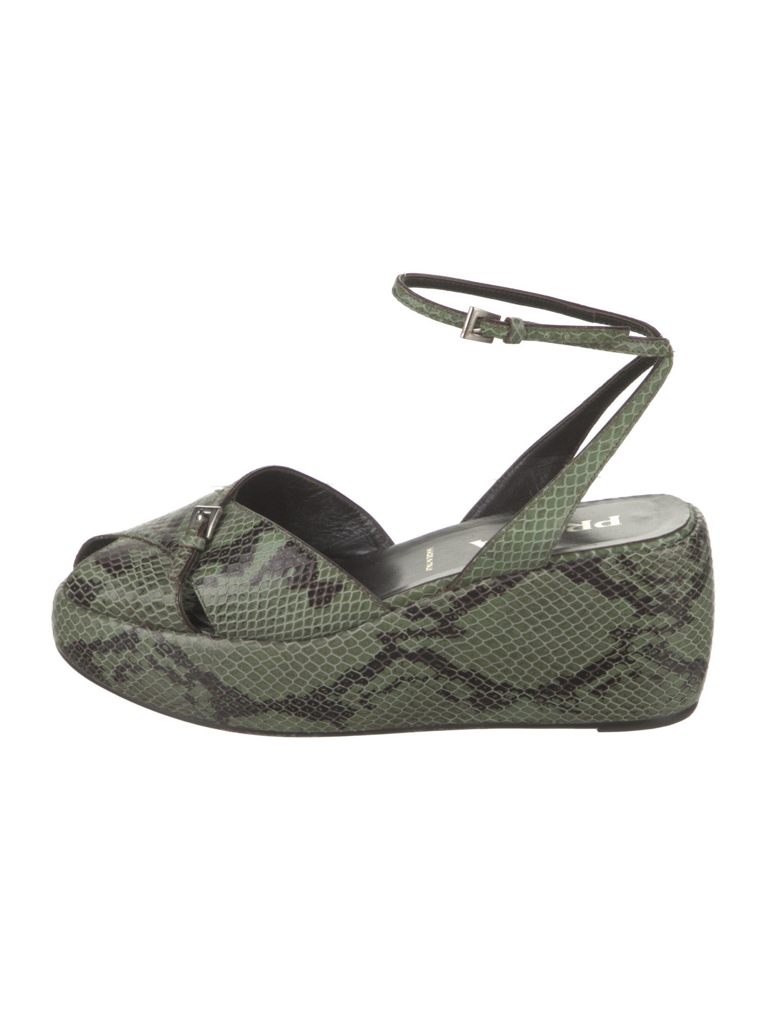 Prada Leather Printed Pumps