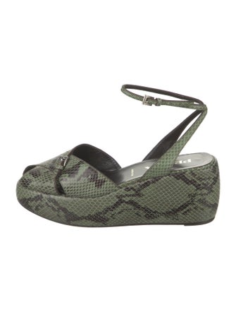 Prada Leather Printed Pumps