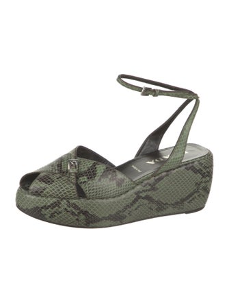 Prada Leather Printed Pumps