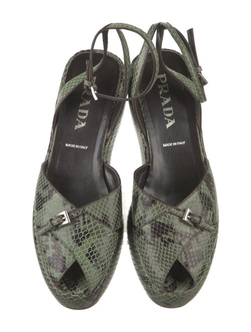 Prada Leather Printed Pumps