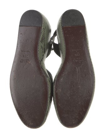 Prada Leather Printed Pumps