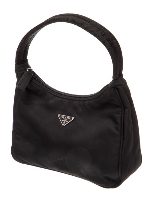 Prada Enameled Metal Triangle Top Handle Bag