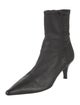 Prada Leather Whipstitch Trim Sock Boots