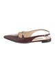 Prada Leather Slingback Flats