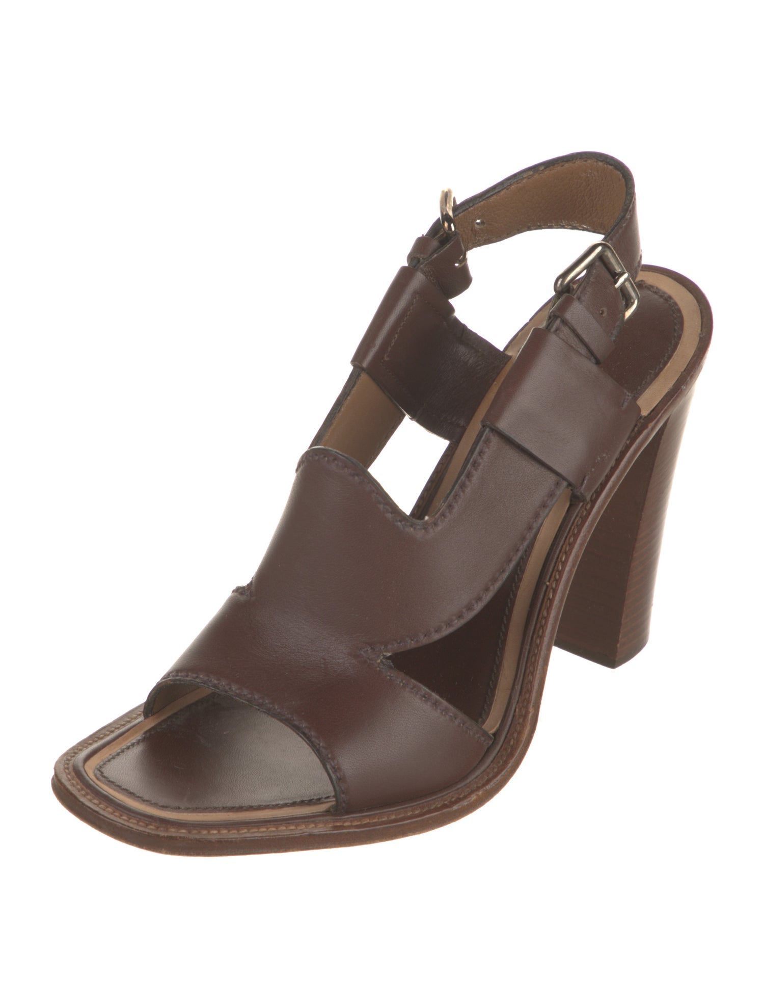 Prada Leather Slingback Sandals