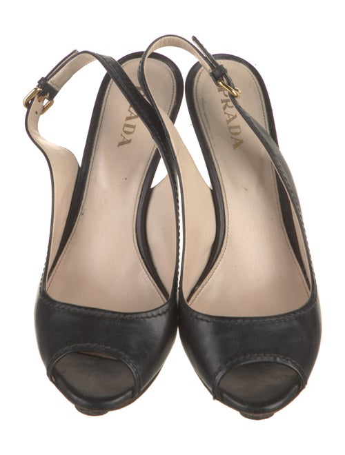 Prada Leather Slingback Sandals