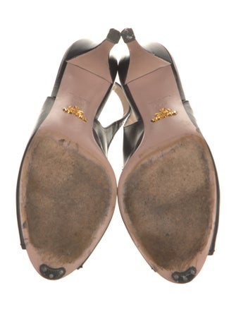 Prada Leather Slingback Sandals