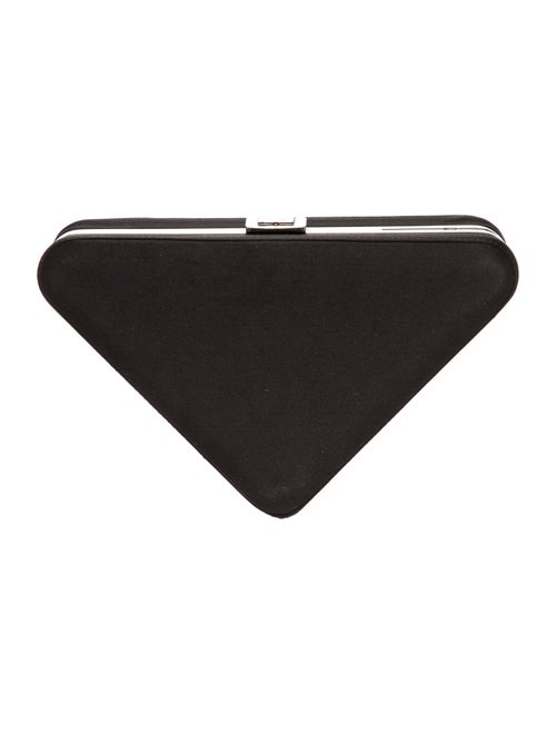 Prada Enameled Metal Triangle Pouch