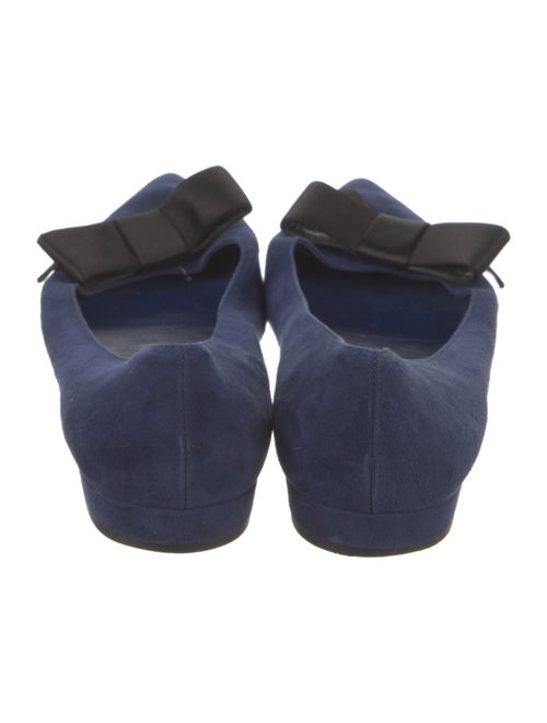 Prada Suede Bow Accents Flats