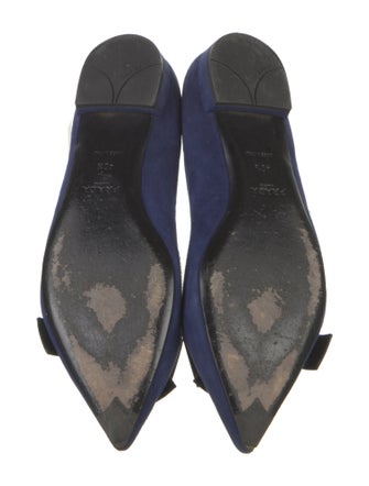 Prada Suede Bow Accents Flats