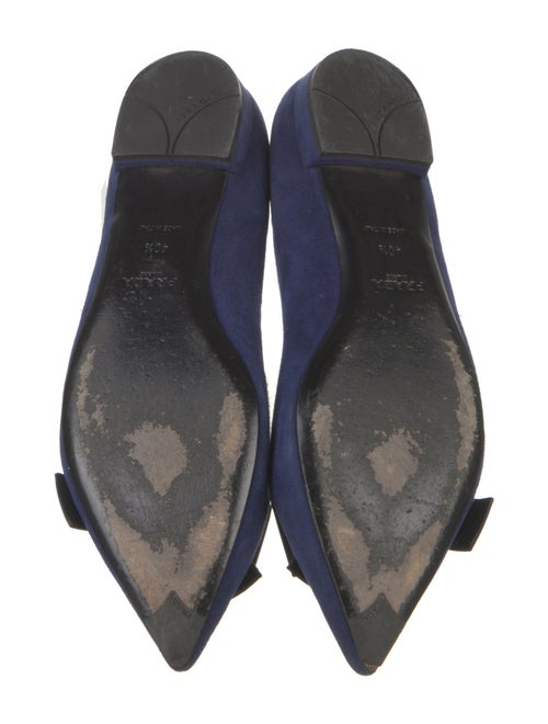 Prada Suede Bow Accents Flats