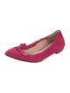 Prada Suede Bow Accents Ballet Flats