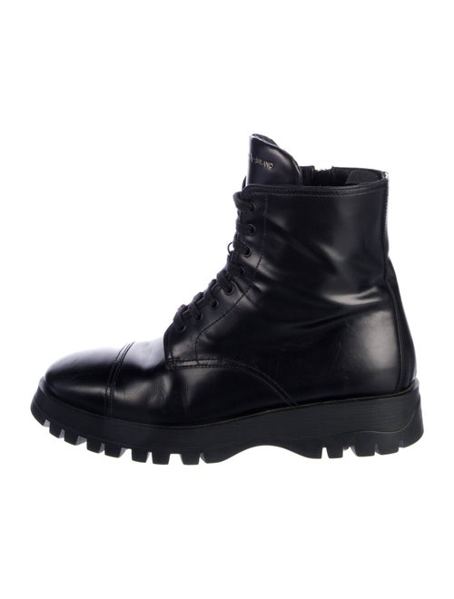 Prada Leather Combat Boots