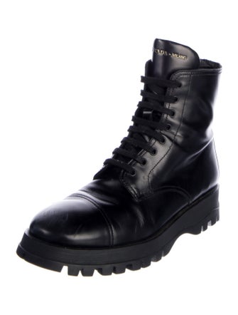Prada Leather Combat Boots