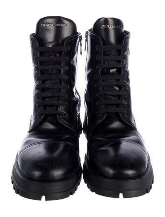 Prada Leather Combat Boots