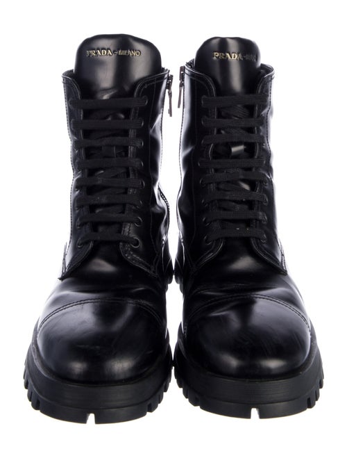 Prada Leather Combat Boots