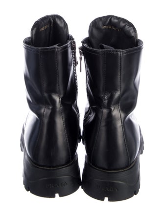 Prada Leather Combat Boots