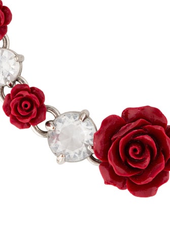Prada Crystal Rose Link Bracelet