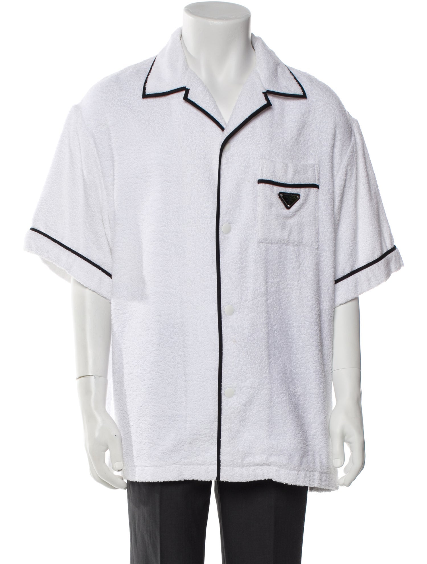 Prada 2021 Enameled Metal Triangle Shirt