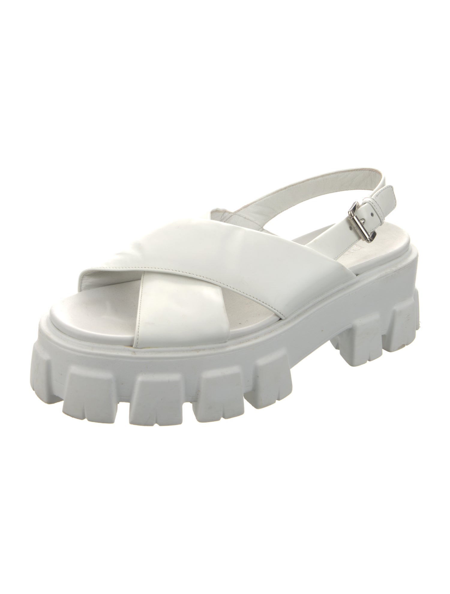 Prada Leather Slingback Sandals