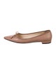 Prada Leather Bow Accents Ballet Flats