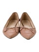 Prada Leather Bow Accents Ballet Flats