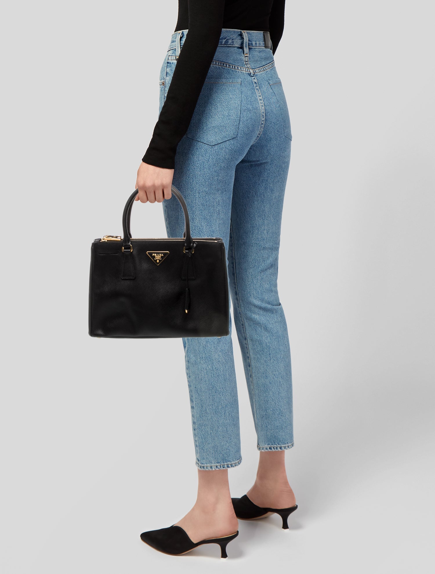 Prada Saffiano Leather Galleria Double Zip Medium