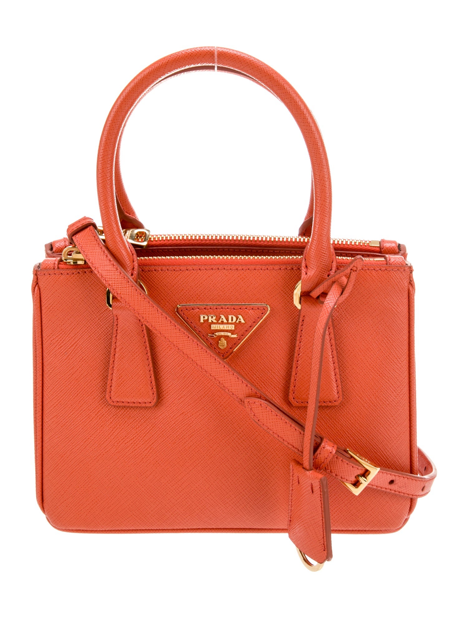 Prada Saffiano Leather Galleria Double Zip Mini w/ Tags