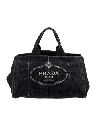 Prada Canvas Grommet Canapa Large