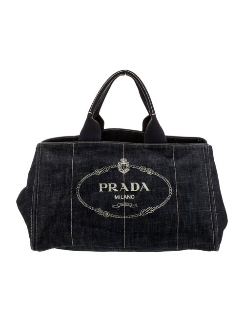 Prada Canvas Grommet Canapa Large